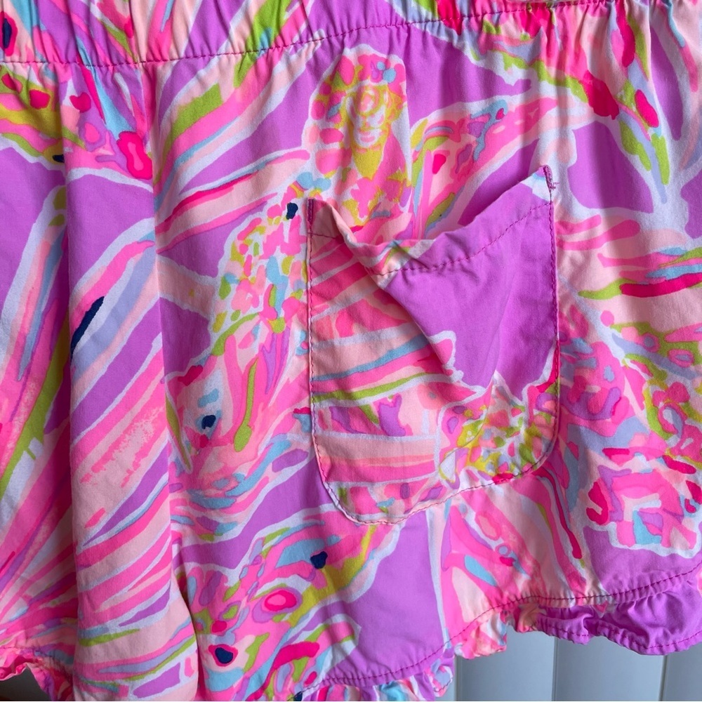 Lilly Pulitzer Kya Ruffle Hem Shorts Sunseekers Size S - Picture 3 of 10